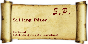 Silling Péter névjegykártya